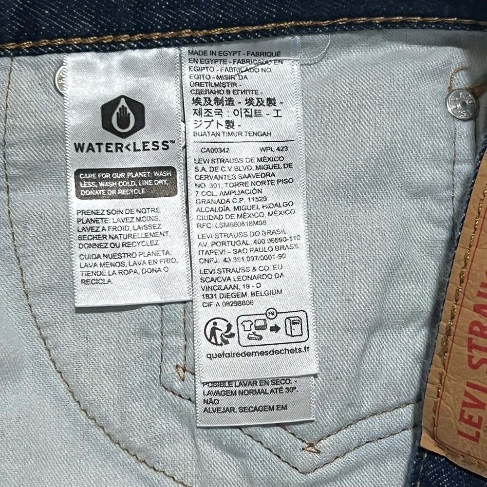 Levi's 469 Loose Denim Shorts Men's W32 Blue Dark Wash Skater 90's Grunge